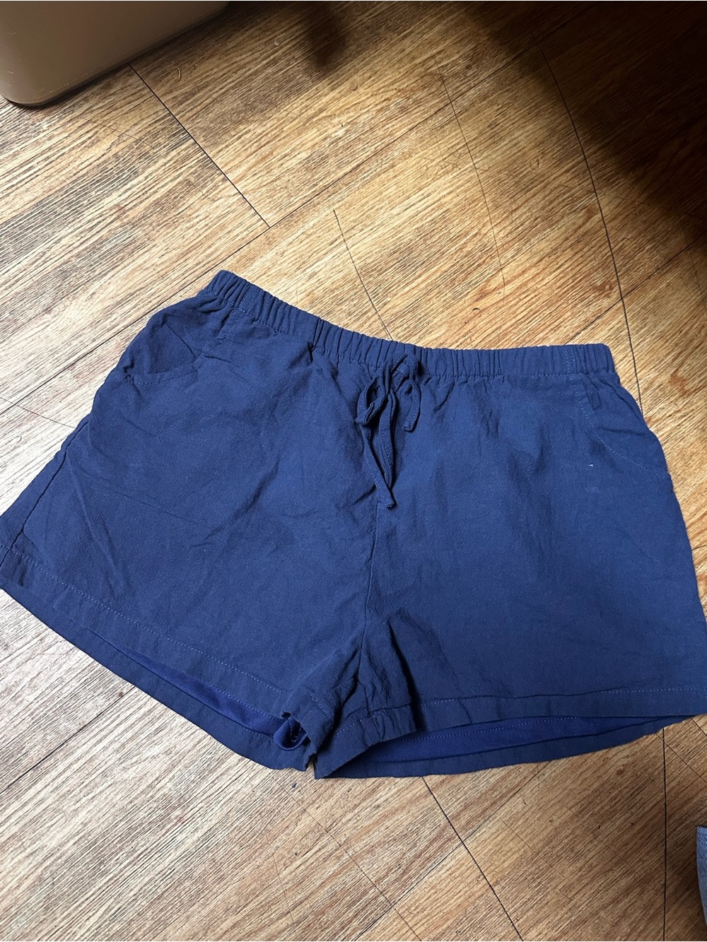 SHEIN Navy Elastic Waist Drawstring Athletic Shorts